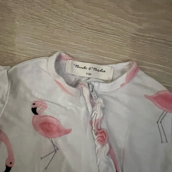 Bambi and Birdie 0-3 Flamingo Convertible Sleeper - Picture 3 of 4